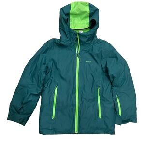 Wedze Kids Warm and Waterproof Ski Jacket Piste 500 Size 8 Winter Coat Green